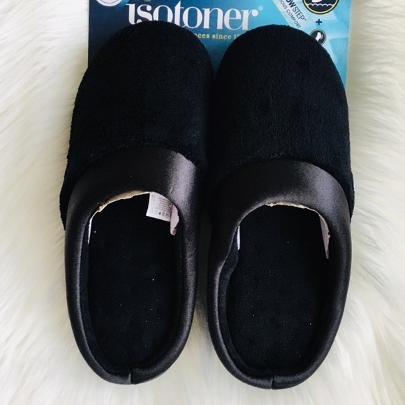 isotoner Shoes - NWT Isotoner Women's Microterry Clog Slippers with Satin Trim